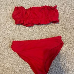 Red girls bikini